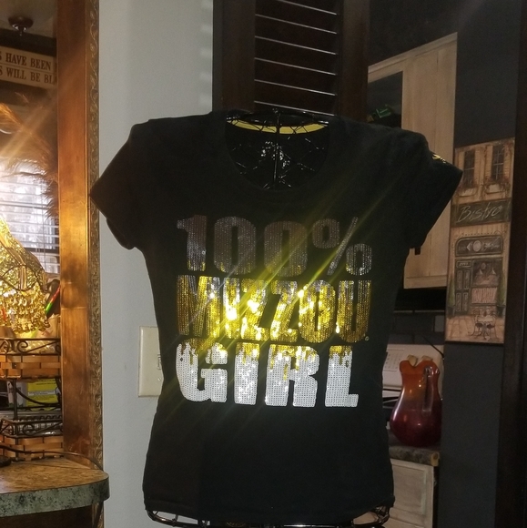 Tops - Mizzou College Football Blingy Tshirt sz M